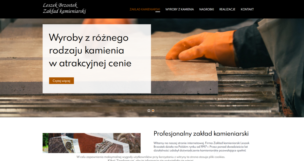 Profesjonalny zakład kamieniarski